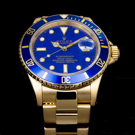 rolex submariner acciaio oro quadrante blu|rolex submariner stampata.